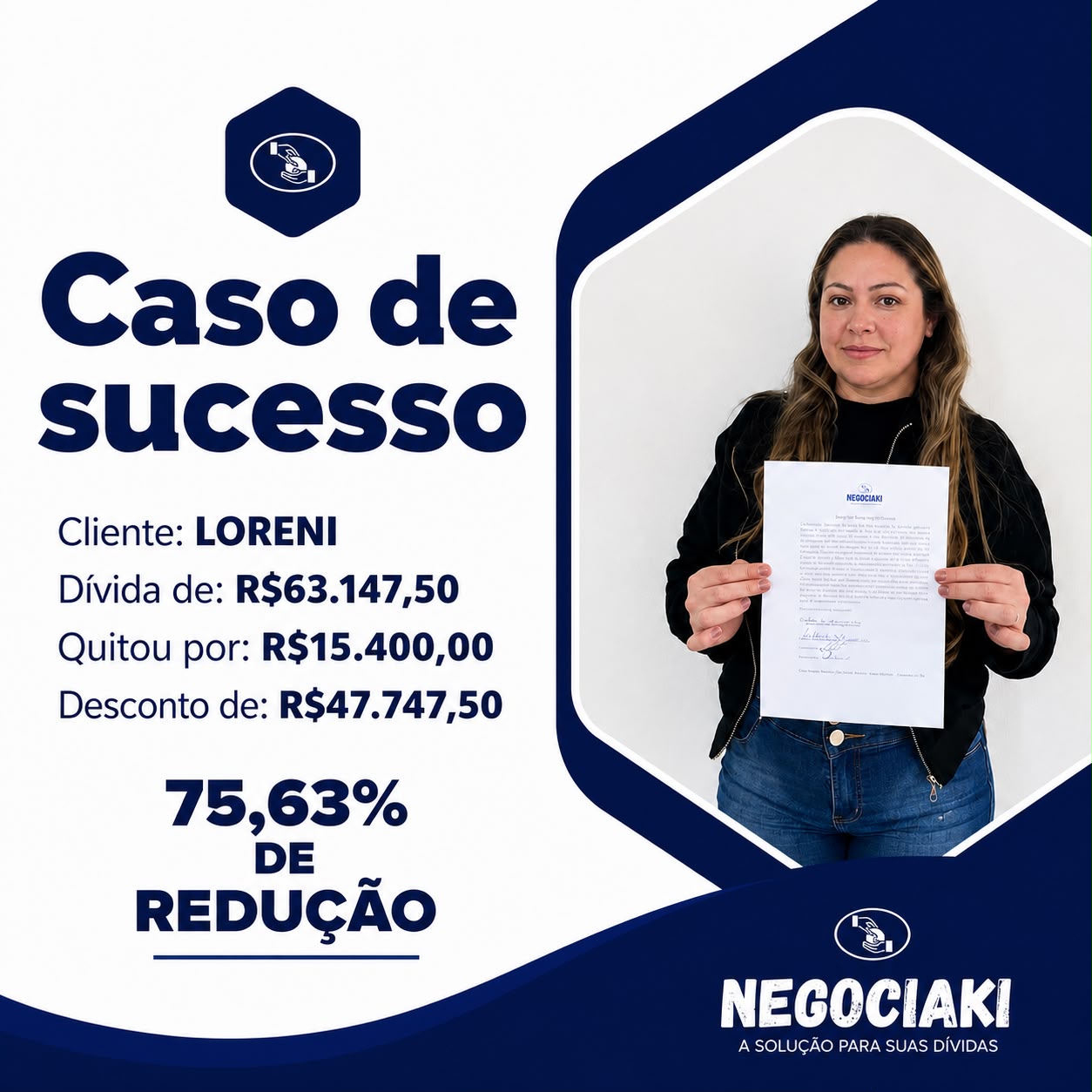 Registro do atendimento — cliente Loreni
