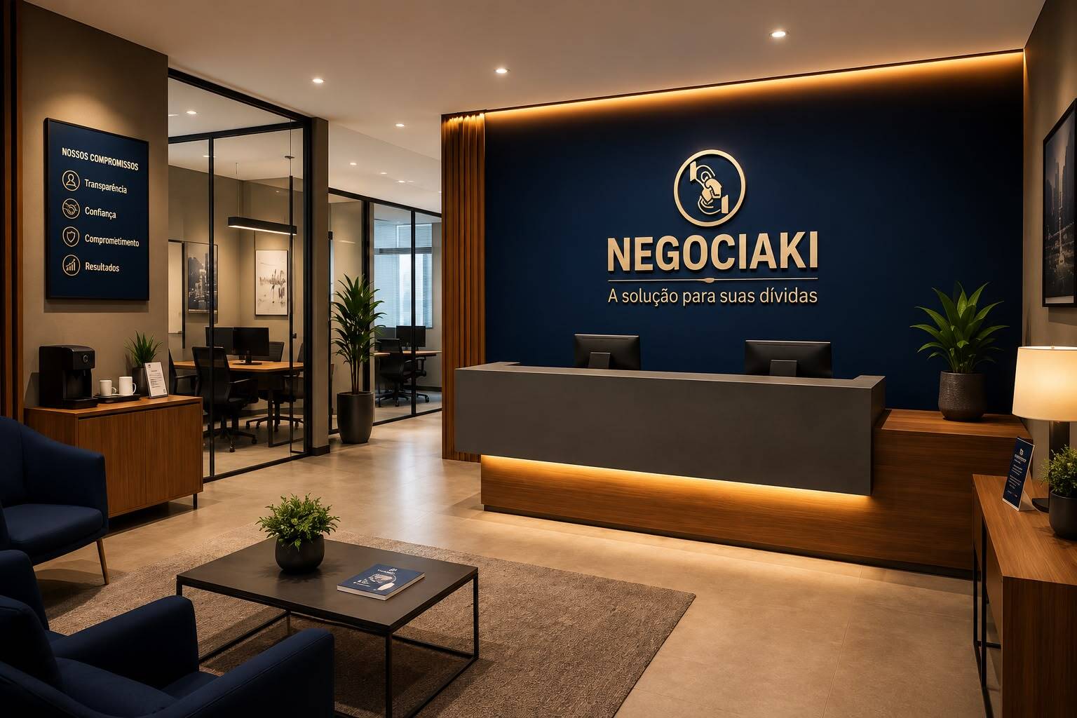 Escritório físico da Negociaki Assessoria Financeira